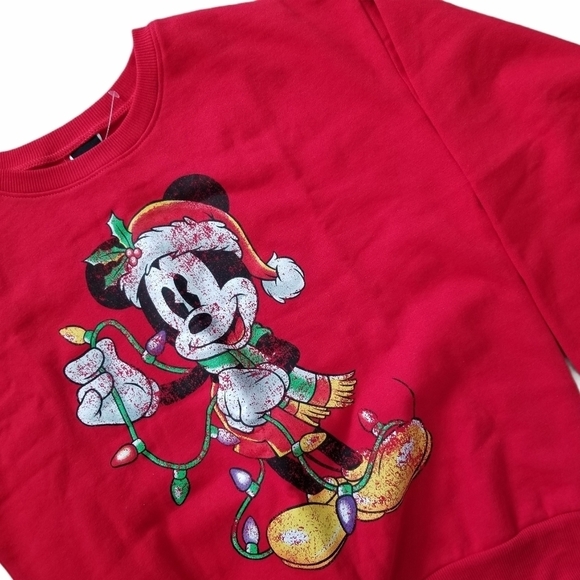 Disney Ugly Christmas Mickey Sweatshirt - Picture 3 of 5